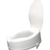 Siège de toilette surélevé en plastique avec couvercle Senator blanc - Hauteur 16 cm