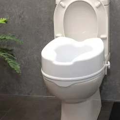Siège de toilette surélevé en plastique sans couvercle blanc Senator - hauteur 16 cm