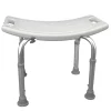 Siège, tabouret de douche rectangle réglable en hauteur - Blanc - Vivezen