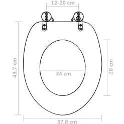 Siège WC couvercle fermeture en douceur mdf vert Helloshop26