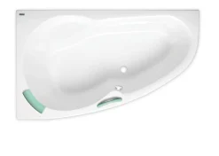 Siko 140 x 95 cm Luiza baignoire d'angle gain de place, orientation gauche en acrylique, sans pieds, blanc (LU1400L)