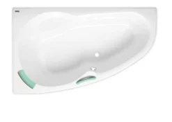 Siko 160 x 95 cm Luiza baignoire d'angle orientation gauche en acrylique, sans pieds, blanc (LU1600L)