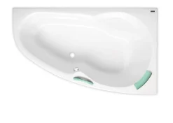 Siko 140 x 95 cm Luiza baignoire d'angle gain de place, orientation droite en acrylique, sans pieds, blanc (LU1400P)