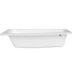Siko 160x70 cm Laguna Aneta baignoire bain/douche asymétrique avec pieds, acrylique, gauche, blanc (AN1600LPLUS-SET)