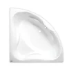 Siko 150x150 cm Royale baignoire d'angle en acrylique, gauche et droite, sans pieds, blanc (RO1500NEW)