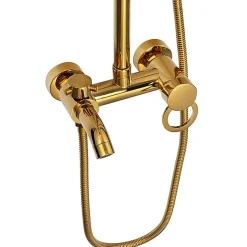 Silla Élégant Colonne de Douche retro avec Mitigeur Réglable en Hauteur Système de Douche, Doré