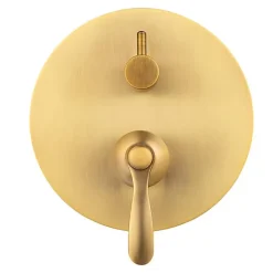 Silla Élégant Colonne de Douche retro en Laiton Encastrée, Ensemble de Douche Mécanique, Vintage Doré