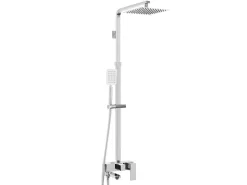 Silla Élégant Colonne de Douche avec Mitigeur Réglable en Hauteur Système de Douche, Chrome