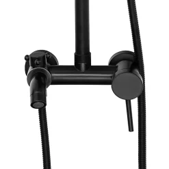Silla Élégant Colonne de Douche retro avec Mitigeur Réglable en Hauteur Système de Douche, Noir