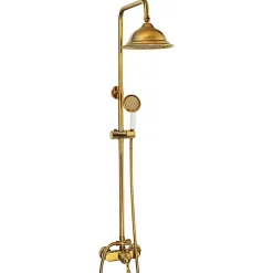 Silla Élégant Colonne de Douche retro avec Mitigeur Réglable en Hauteur Système de Douche, Doré