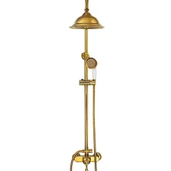 Silla Élégant Colonne de Douche retro avec Mitigeur Réglable en Hauteur Système de Douche, Doré