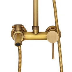Silla Élégant Colonne de Douche retro avec Mitigeur Réglable en Hauteur Système de Douche, Vintage Doré
