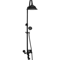 Silla Élégant Colonne de Douche retro avec Mitigeur Réglable en Hauteur Système de Douche, Noir