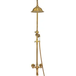 Silla Élégant Colonne de Douche retro avec Mitigeur Réglable en Hauteur Système de Douche, Vintage Doré