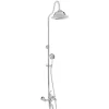 Silla Élégant Colonne de Douche retro avec Mitigeur Réglable en Hauteur Système de Douche, Chrome