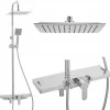 Silla Élégant Colonne de Douche avec Mitigeur Réglable en Hauteur Système de Douche, Chrome