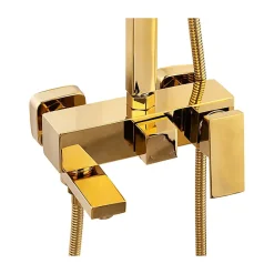 Silla Élégant Colonne de Douche avec Mitigeur Réglable en Hauteur Système de Douche, Doré