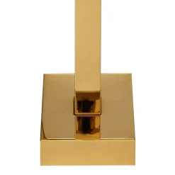 Silla élégant Robinet de Baignoire sur pied avec inverseur et bec rotatif avec douchette et flexible, Doré