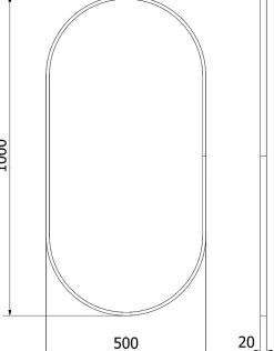 SILLA Miroir mural ovale, 100 x 50 cm, cadre doré