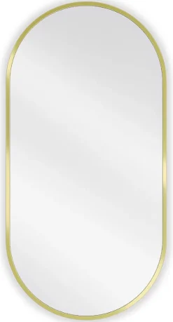 SILLA Miroir mural ovale, 80 x 40 cm, cadre doré