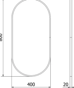 SILLA Miroir mural ovale, 80 x 40 cm, cadre doré