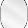 SILLA Miroir mural ovale, 70 x 50 cm, cadre noir