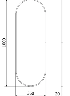 SILLA Miroir mural ovale, 100 x 35 cm, cadre doré