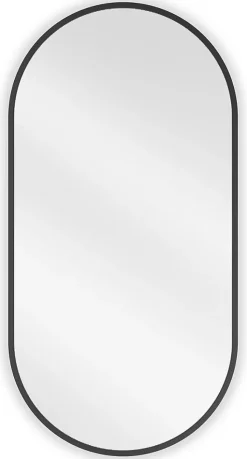 SILLA Miroir mural ovale, 80 x 40 cm, cadre noir