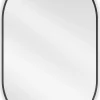 SILLA Miroir mural ovale, 90 x 55 cm, cadre noir