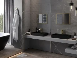 SILLA Miroir mural rectangulaire, 50 x 40 cm, cadre doré
