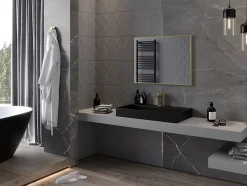 SILLA Miroir mural rectangulaire, 80 x 60 cm, cadre doré