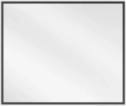 SILLA Miroir mural rectangulaire, 60 x 50 cm, cadre noir