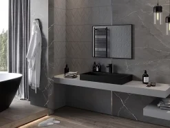 SILLA Miroir mural rectangulaire, 80 x 60 cm, cadre noir