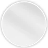SILLA Miroir mural rond, 30 cm, cadre blanc
