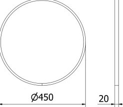 SILLA Miroir mural rond, 45 cm, cadre doré