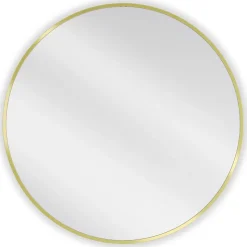 SILLA Miroir mural rond, 75 cm, cadre doré