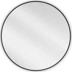 SILLA Miroir mural rond, 70 cm, cadre noir
