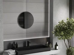 SILLA Miroir mural rond, 50 cm, sans cadre