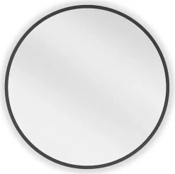 SILLA Miroir mural rond, 40 cm, cadre noir