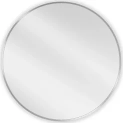 SILLA Miroir mural rond, 70 cm, cadre chromé