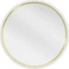 SILLA Miroir mural rond, 35 cm, cadre doré