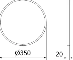 SILLA Miroir mural rond, 35 cm, cadre doré