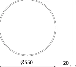 SILLA Miroir mural rond, 55 cm, cadre doré