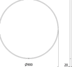 SILLA Miroir mural rond, 90 cm, cadre doré