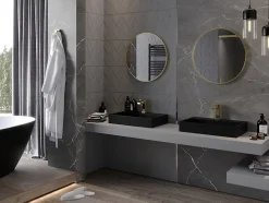 SILLA Miroir mural rond, 65 cm, cadre doré