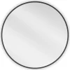 SILLA Miroir mural rond, 60 cm, cadre noir