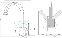 SILLA Mitigeur lavabo moderne en Laiton, économie d'eau, Blanc