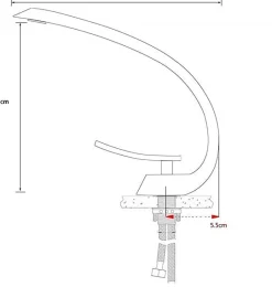 SILLA Mitigeur lavabo moderne en Laiton, économie d'eau, Doré
