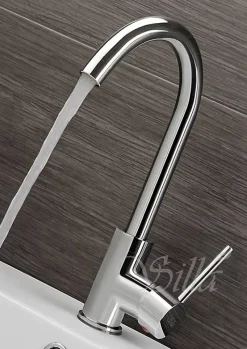 SILLA Mitigeur lavabo moderne en Laiton, économie d'eau, Chromé