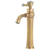 SILLA Mitigeur lavabo retro bec haut en Laiton, économie d'eau, Vintage doré